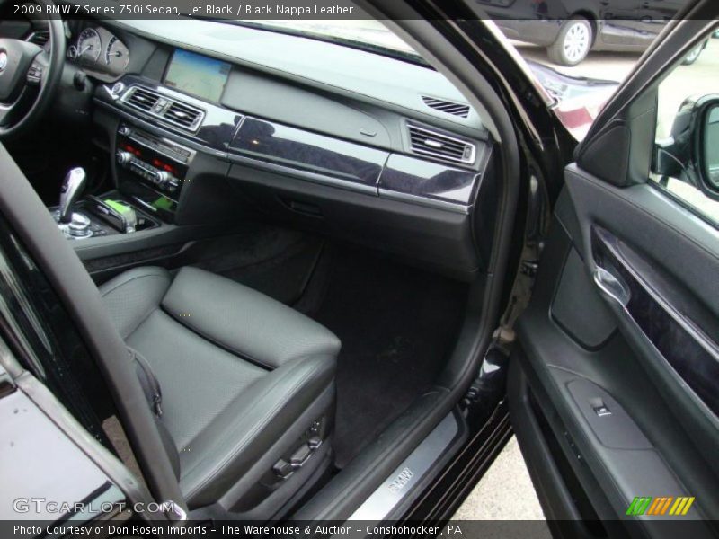 Jet Black / Black Nappa Leather 2009 BMW 7 Series 750i Sedan