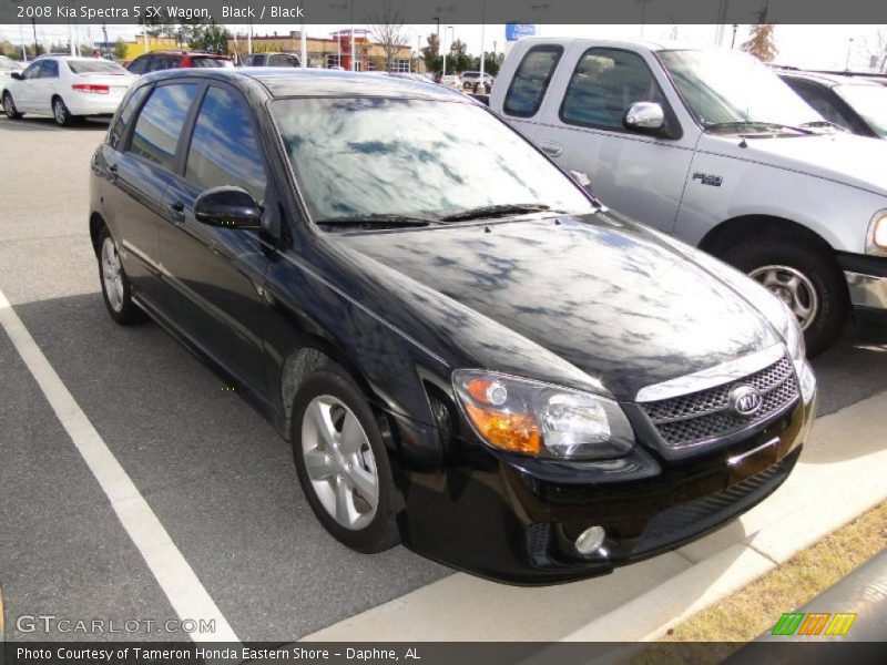 Black / Black 2008 Kia Spectra 5 SX Wagon