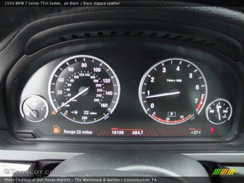  2009 7 Series 750i Sedan 750i Sedan Gauges