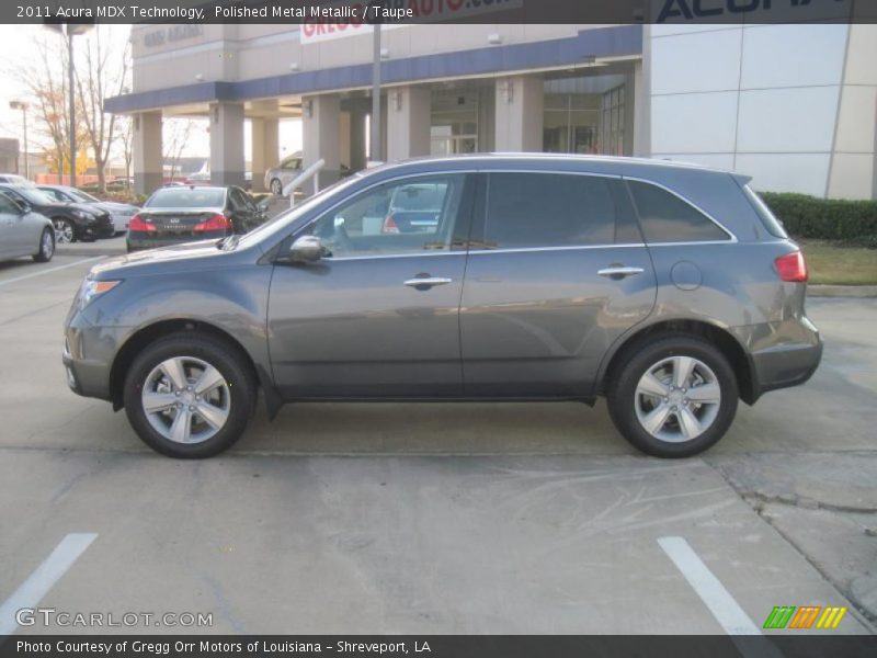 Polished Metal Metallic / Taupe 2011 Acura MDX Technology