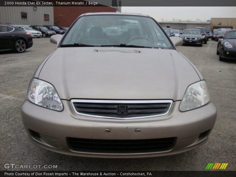 Titanium Metallic / Beige 2000 Honda Civic EX Sedan