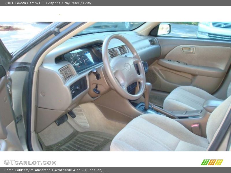 Graphite Gray Pearl / Gray 2001 Toyota Camry LE