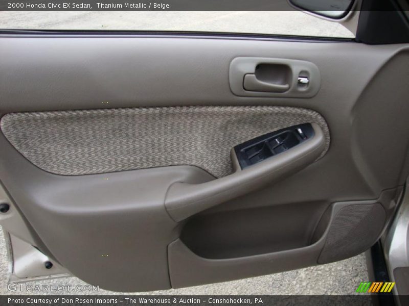 Titanium Metallic / Beige 2000 Honda Civic EX Sedan