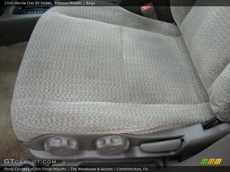 Titanium Metallic / Beige 2000 Honda Civic EX Sedan
