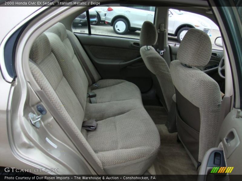 Titanium Metallic / Beige 2000 Honda Civic EX Sedan