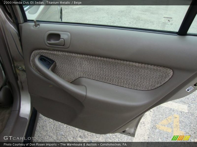 Titanium Metallic / Beige 2000 Honda Civic EX Sedan