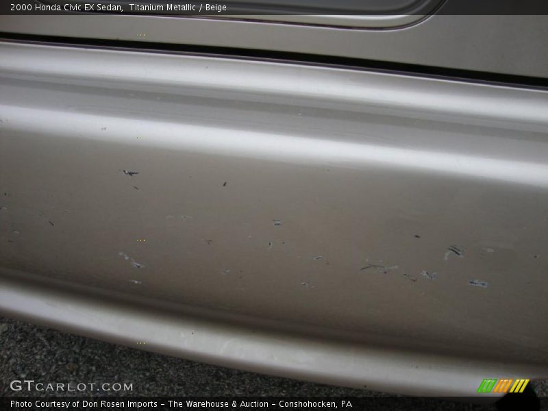 Titanium Metallic / Beige 2000 Honda Civic EX Sedan
