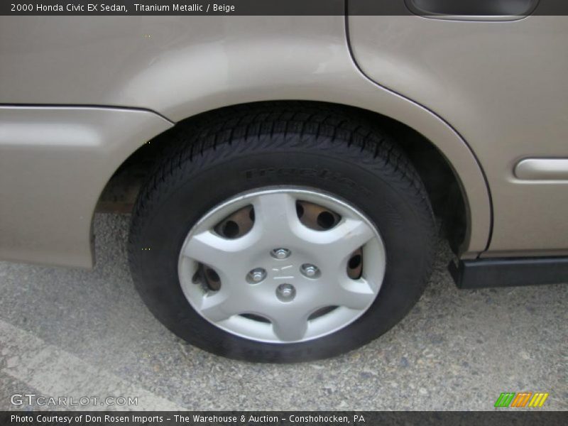 Titanium Metallic / Beige 2000 Honda Civic EX Sedan