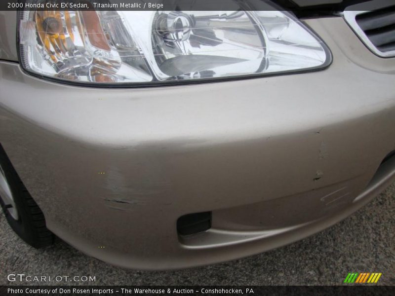 Titanium Metallic / Beige 2000 Honda Civic EX Sedan