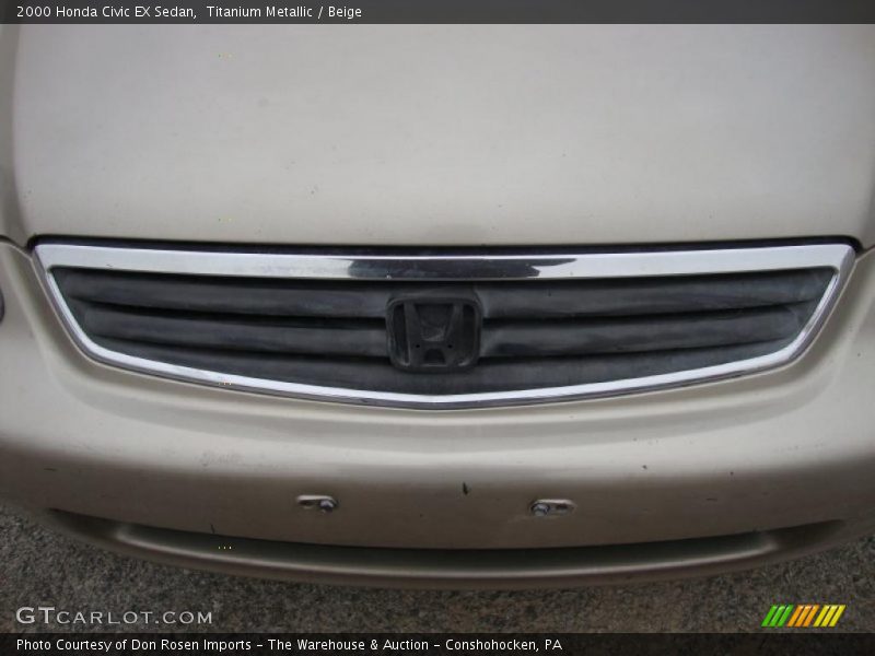 Titanium Metallic / Beige 2000 Honda Civic EX Sedan