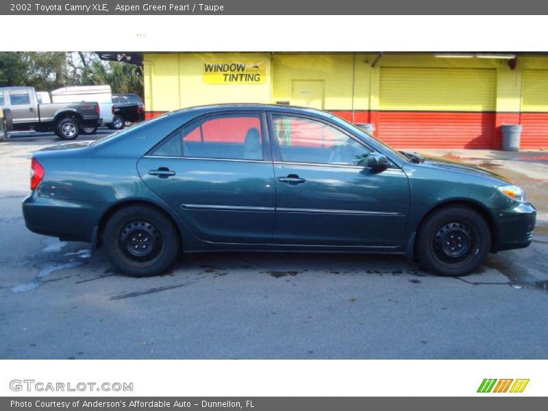 Aspen Green Pearl / Taupe 2002 Toyota Camry XLE