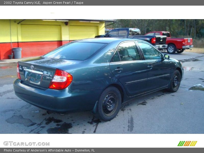 Aspen Green Pearl / Taupe 2002 Toyota Camry XLE