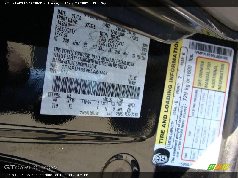 Black / Medium Flint Grey 2006 Ford Expedition XLT 4x4