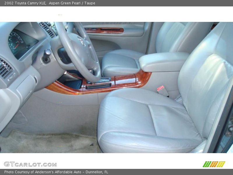 Aspen Green Pearl / Taupe 2002 Toyota Camry XLE