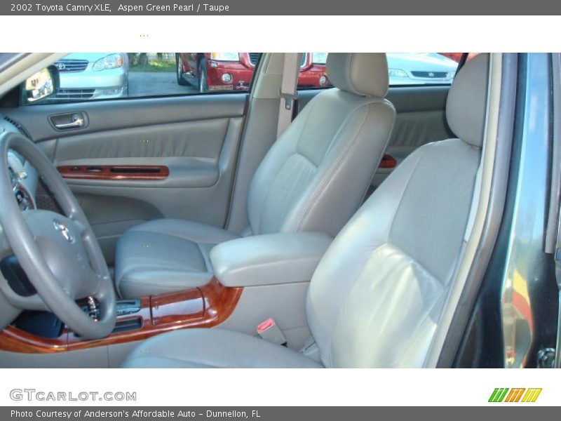 Aspen Green Pearl / Taupe 2002 Toyota Camry XLE