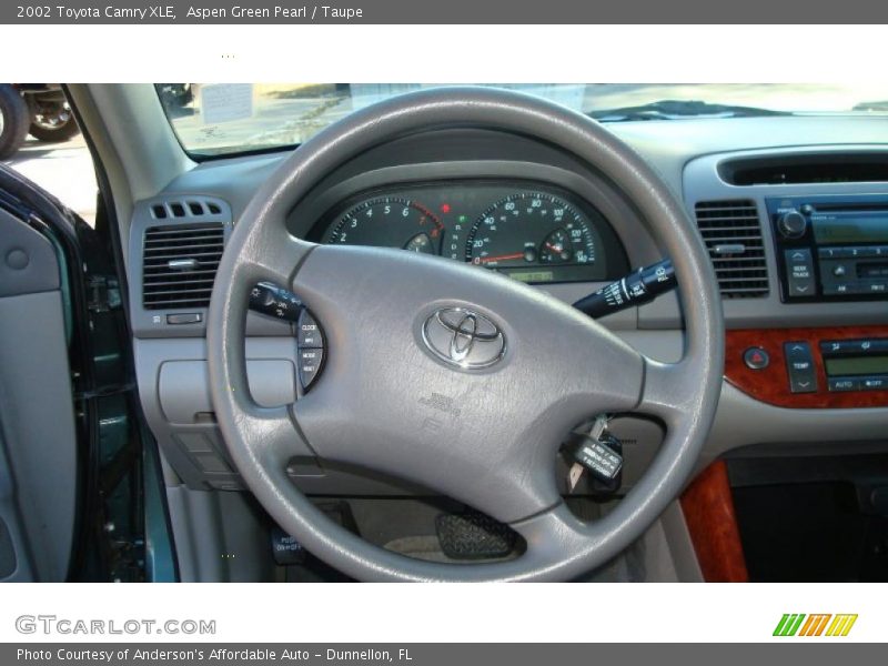 Aspen Green Pearl / Taupe 2002 Toyota Camry XLE