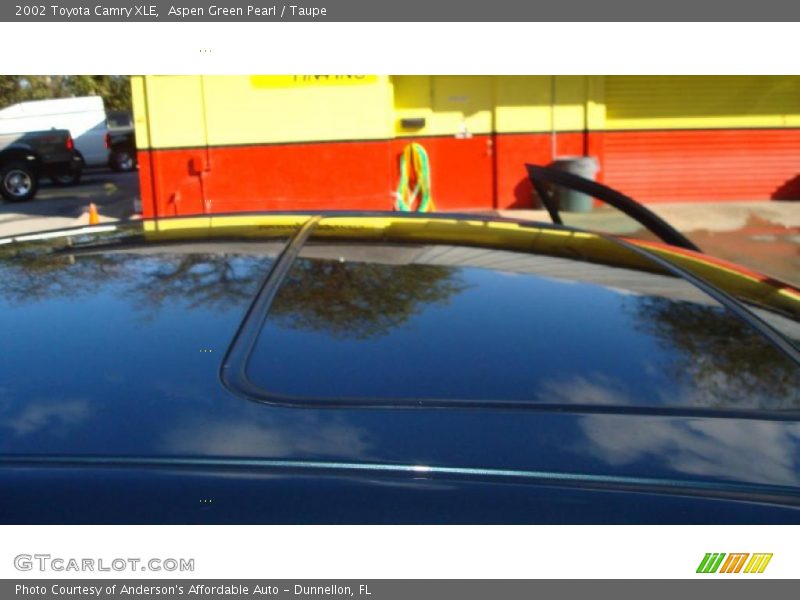 Aspen Green Pearl / Taupe 2002 Toyota Camry XLE
