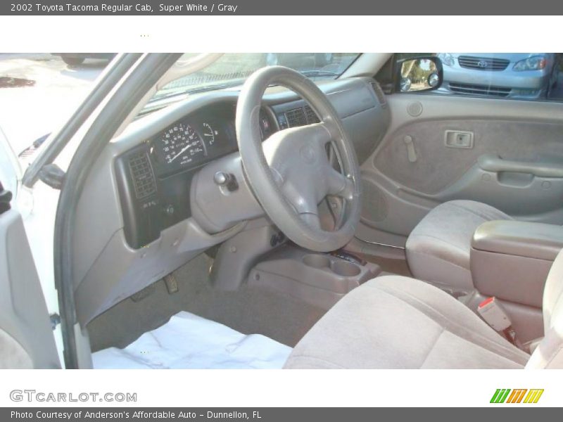 Super White / Gray 2002 Toyota Tacoma Regular Cab