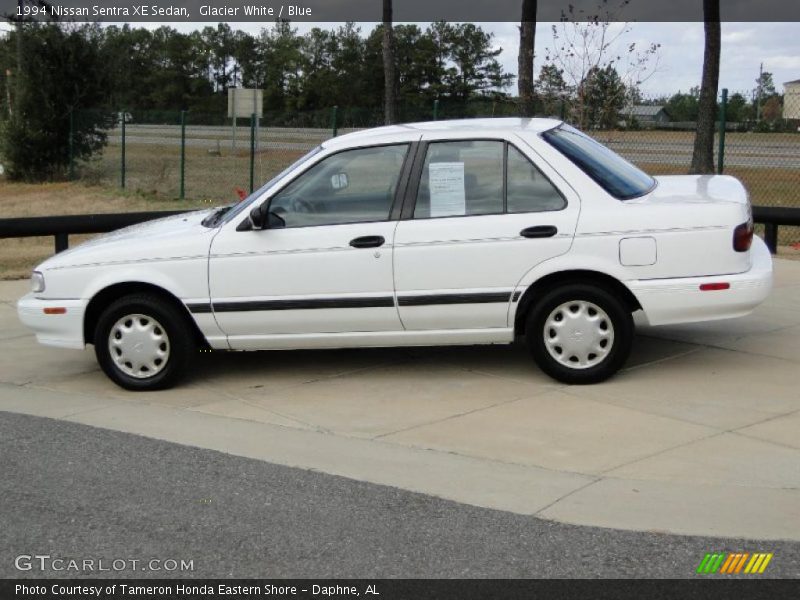 Glacier White / Blue 1994 Nissan Sentra XE Sedan