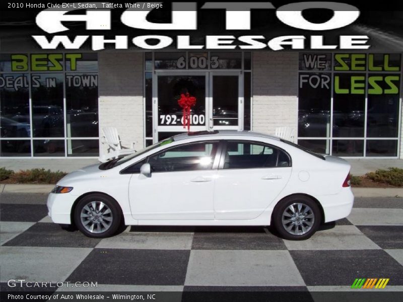 Taffeta White / Beige 2010 Honda Civic EX-L Sedan