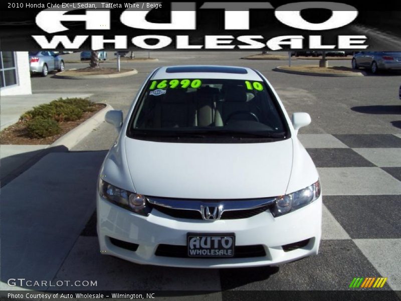 Taffeta White / Beige 2010 Honda Civic EX-L Sedan