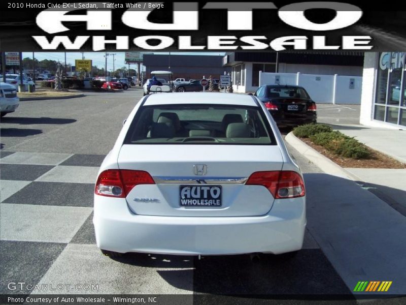 Taffeta White / Beige 2010 Honda Civic EX-L Sedan