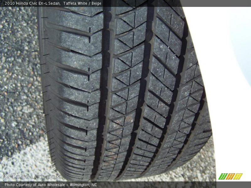 Taffeta White / Beige 2010 Honda Civic EX-L Sedan