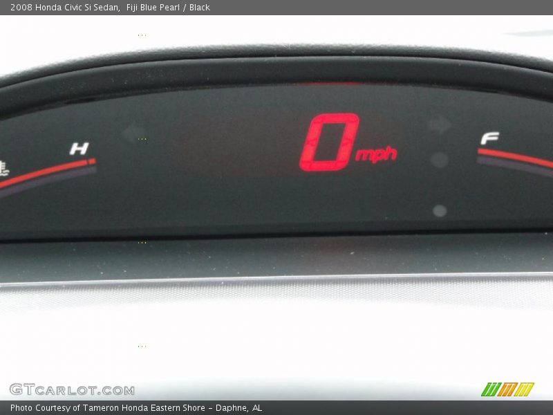 Fiji Blue Pearl / Black 2008 Honda Civic Si Sedan
