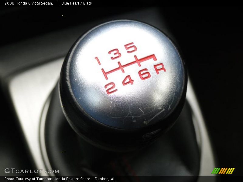 Fiji Blue Pearl / Black 2008 Honda Civic Si Sedan