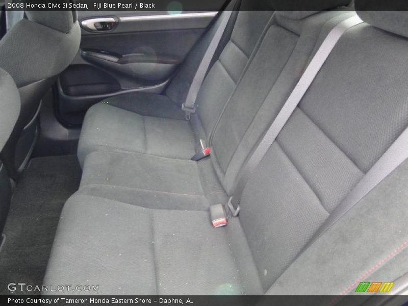 Fiji Blue Pearl / Black 2008 Honda Civic Si Sedan