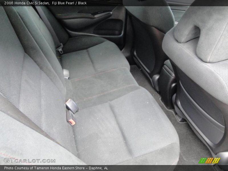 Fiji Blue Pearl / Black 2008 Honda Civic Si Sedan