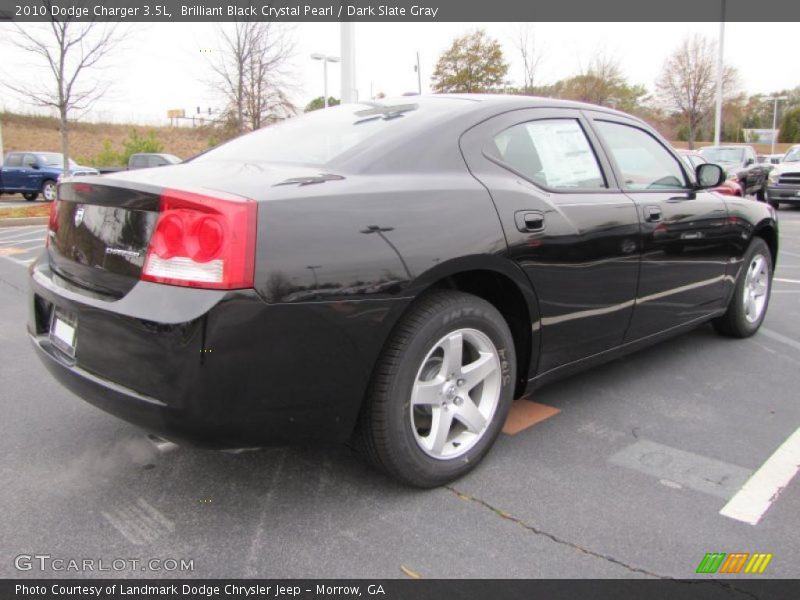 Brilliant Black Crystal Pearl / Dark Slate Gray 2010 Dodge Charger 3.5L