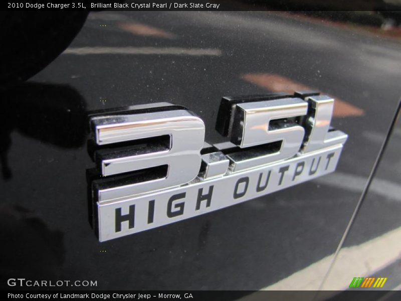 Brilliant Black Crystal Pearl / Dark Slate Gray 2010 Dodge Charger 3.5L