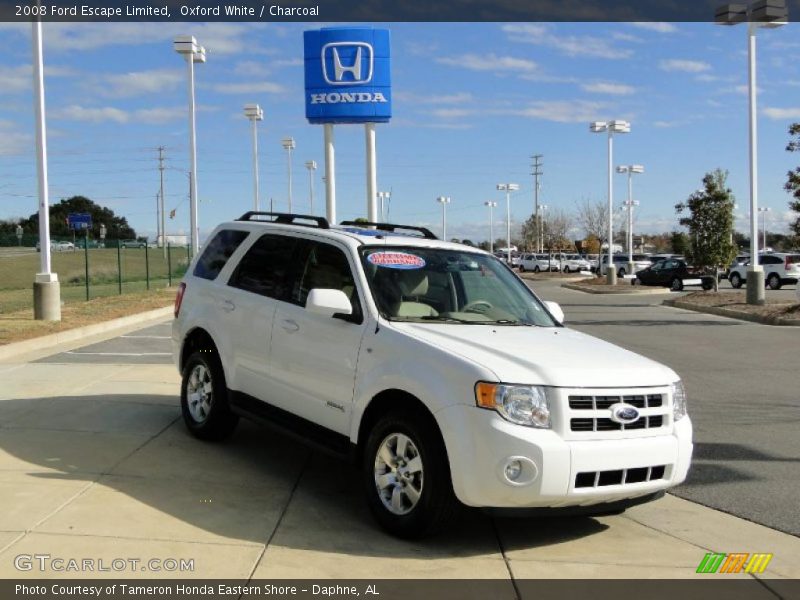Oxford White / Charcoal 2008 Ford Escape Limited