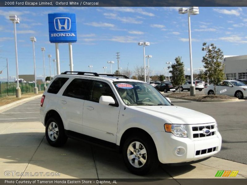 Oxford White / Charcoal 2008 Ford Escape Limited