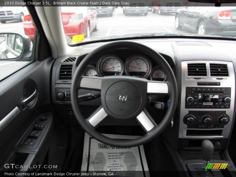 Brilliant Black Crystal Pearl / Dark Slate Gray 2010 Dodge Charger 3.5L