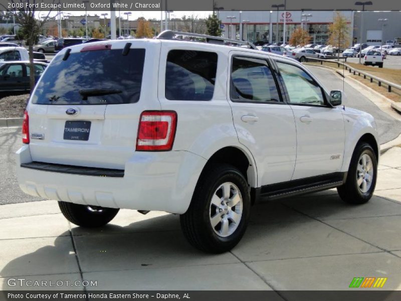 Oxford White / Charcoal 2008 Ford Escape Limited