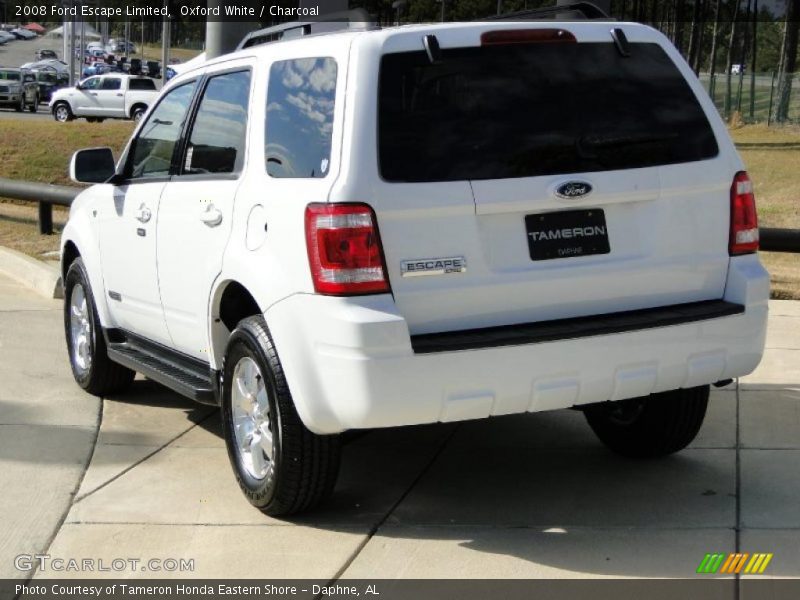 Oxford White / Charcoal 2008 Ford Escape Limited