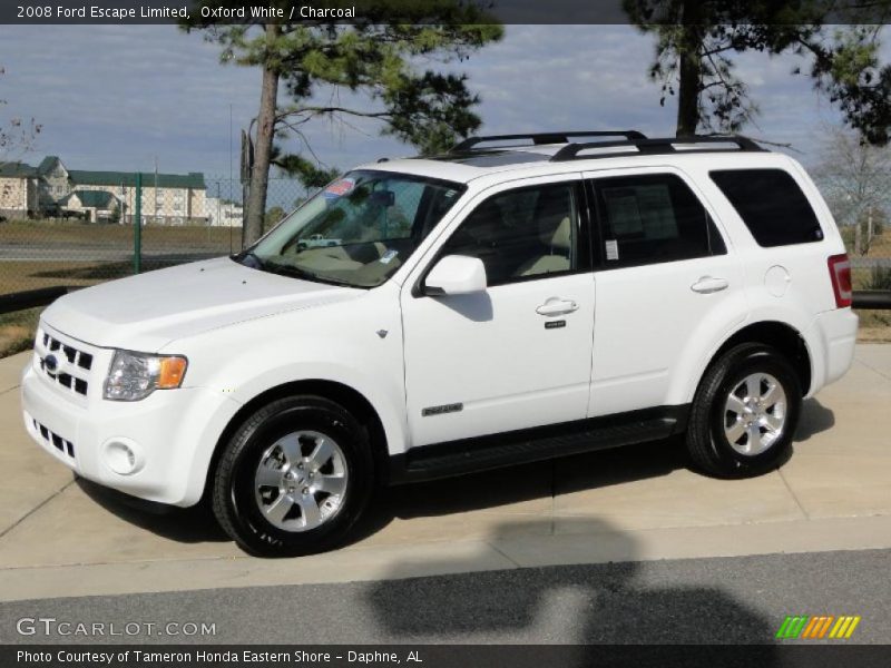 Oxford White / Charcoal 2008 Ford Escape Limited