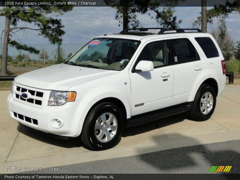 Oxford White / Charcoal 2008 Ford Escape Limited