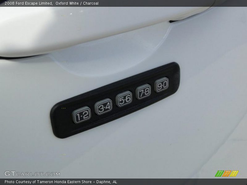 Oxford White / Charcoal 2008 Ford Escape Limited