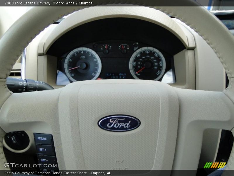 Oxford White / Charcoal 2008 Ford Escape Limited