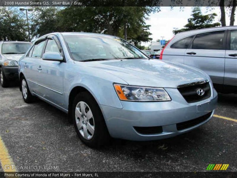 Silver Blue / Gray 2008 Hyundai Sonata GLS