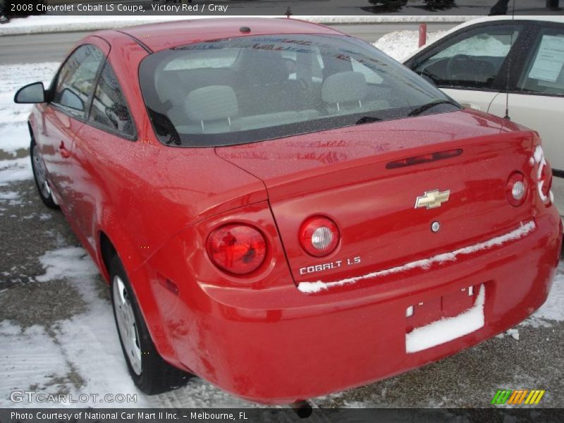 Victory Red / Gray 2008 Chevrolet Cobalt LS Coupe