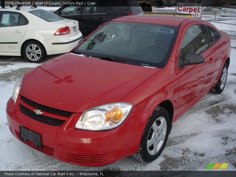 Victory Red / Gray 2008 Chevrolet Cobalt LS Coupe