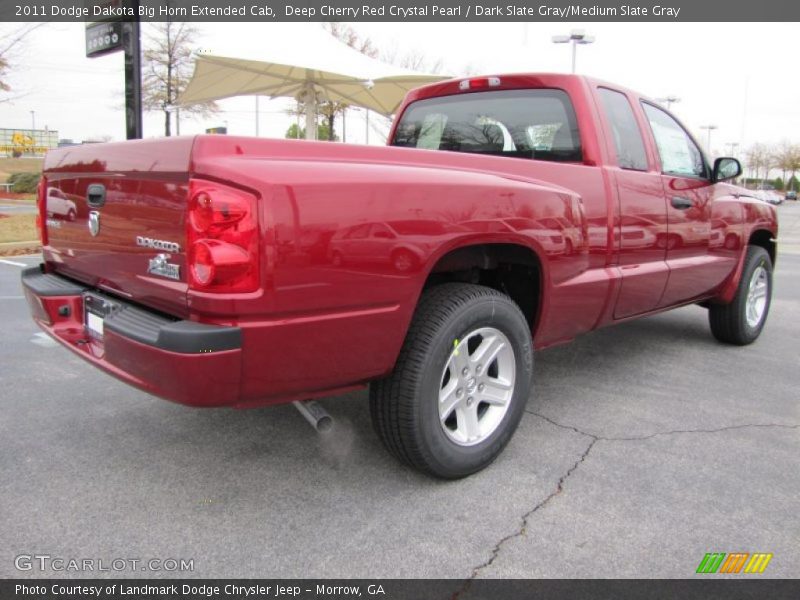Deep Cherry Red Crystal Pearl / Dark Slate Gray/Medium Slate Gray 2011 Dodge Dakota Big Horn Extended Cab