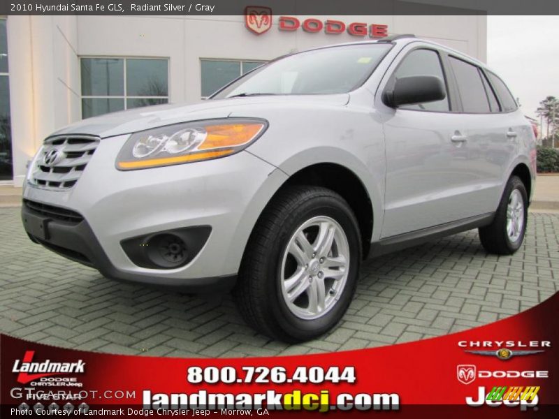 Radiant Silver / Gray 2010 Hyundai Santa Fe GLS
