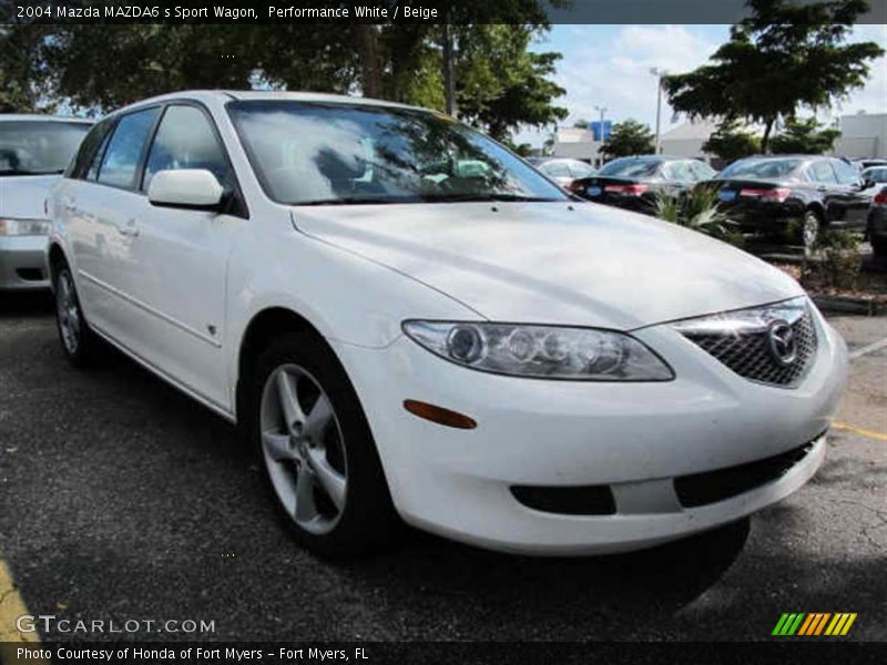 Performance White / Beige 2004 Mazda MAZDA6 s Sport Wagon