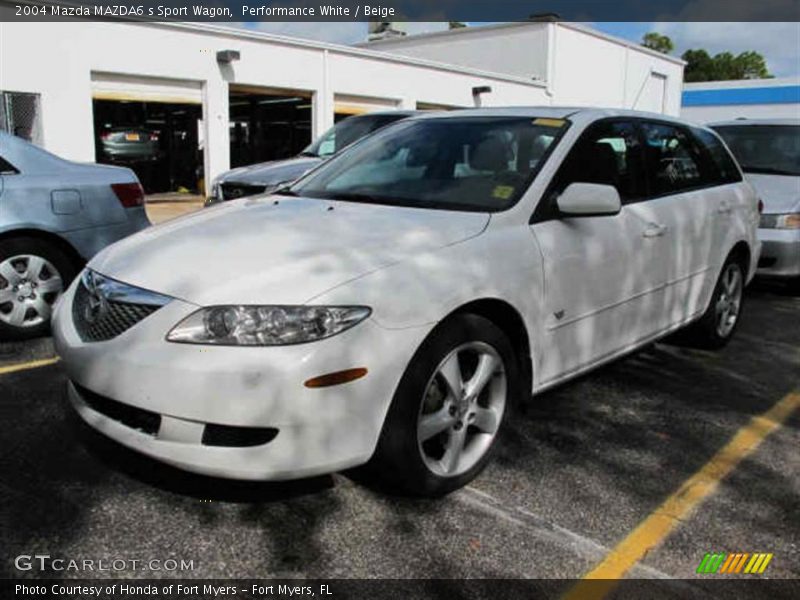 Performance White / Beige 2004 Mazda MAZDA6 s Sport Wagon