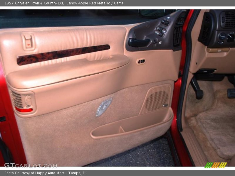 Candy Apple Red Metallic / Camel 1997 Chrysler Town & Country LXi